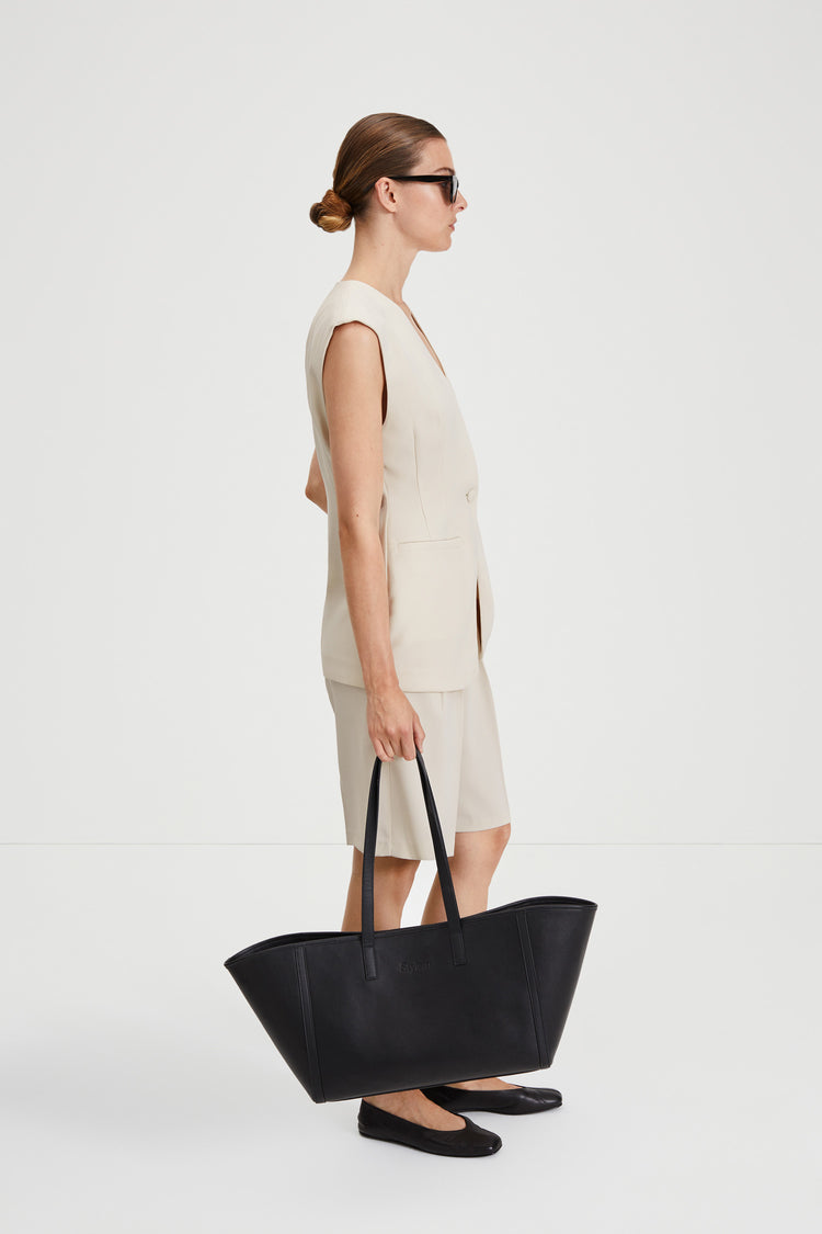 Briella blazer vest cinched waist ivory stylein side image