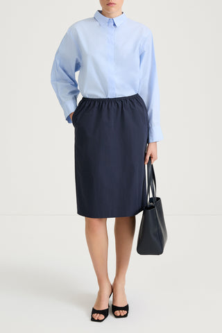 Janis shirt light blue stylein front model image