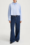 blue cotton cropped shirt stylein janselia