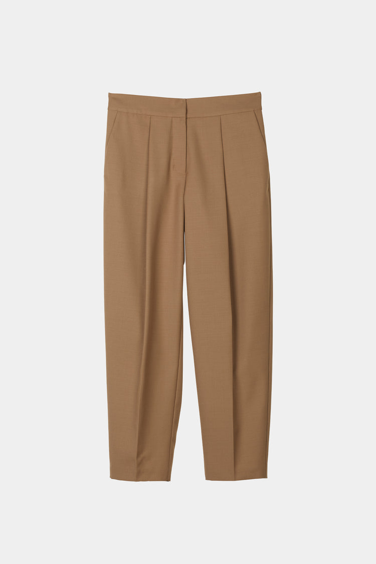 Bosa trousers voluminous cropped wool mix beige wool stylein packshot