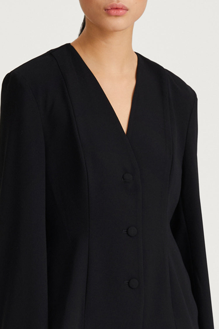 black blouse crepe stylein briar detail image
