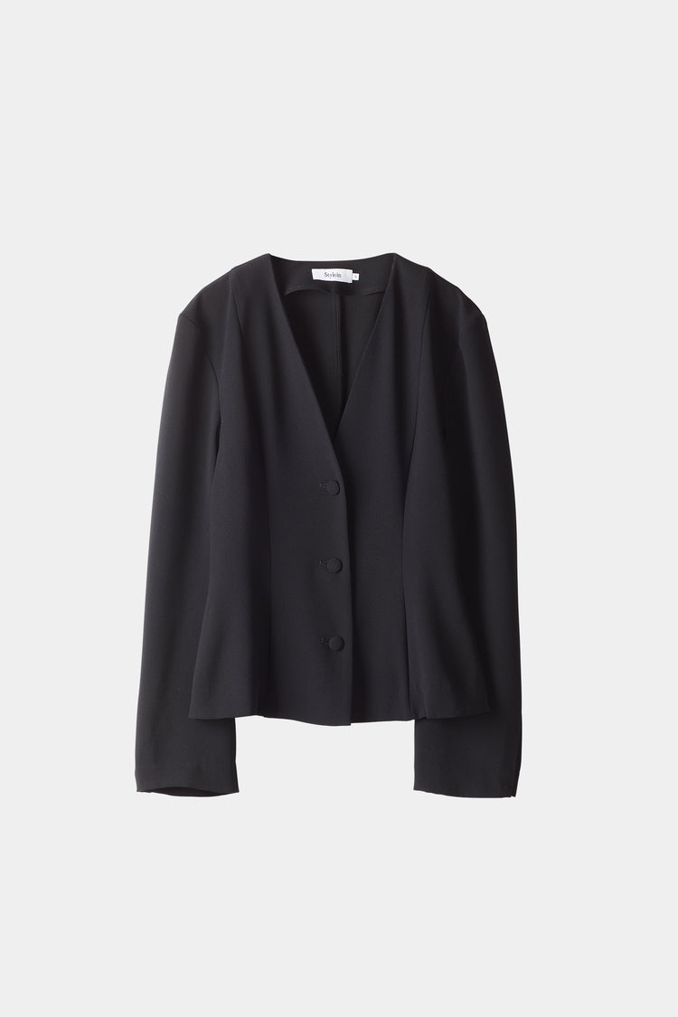 black blouse crepe stylein briar packshot