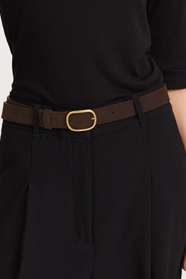 venosa suede belt brown stylein model image