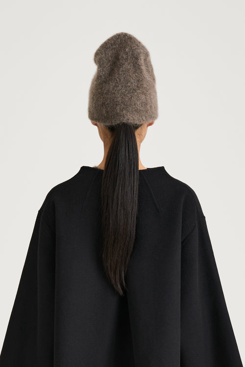 mohair knitted hat brown stylein nyla back