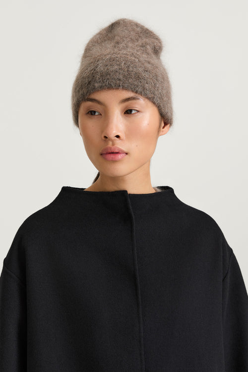 mohair knitted hat brown stylein nyla 