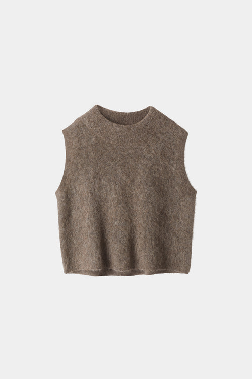 brown sweater short sleeve stylein nellie front