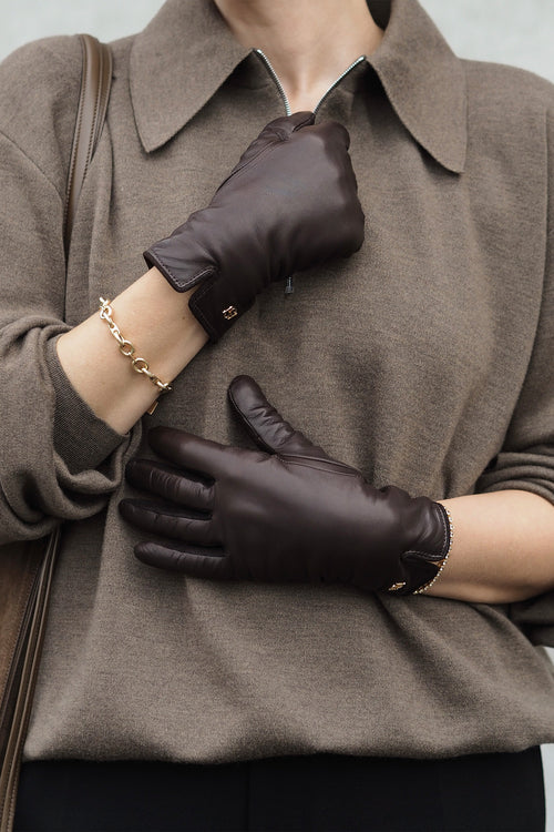 brown leather gloves handsome essentials