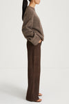 NICLAS SHORT SWEATER - BROWN