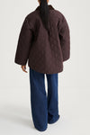 brown quilted jacket stylein sabria back