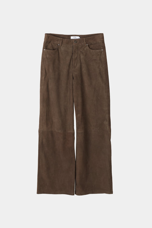 suede trousers brown stylein victory front