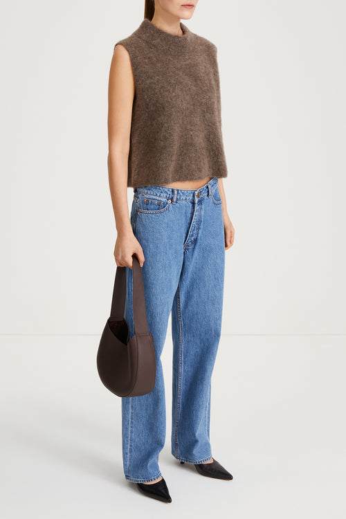 brown sweater short sleeve stylein nellie side