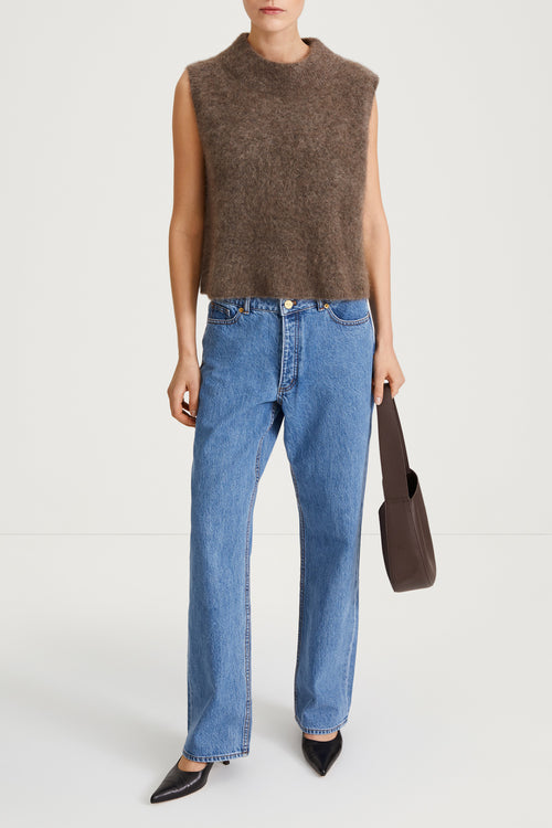 brown sweater short sleeve stylein nellie front