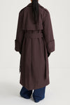 brown padded trench coat stylein sandra back