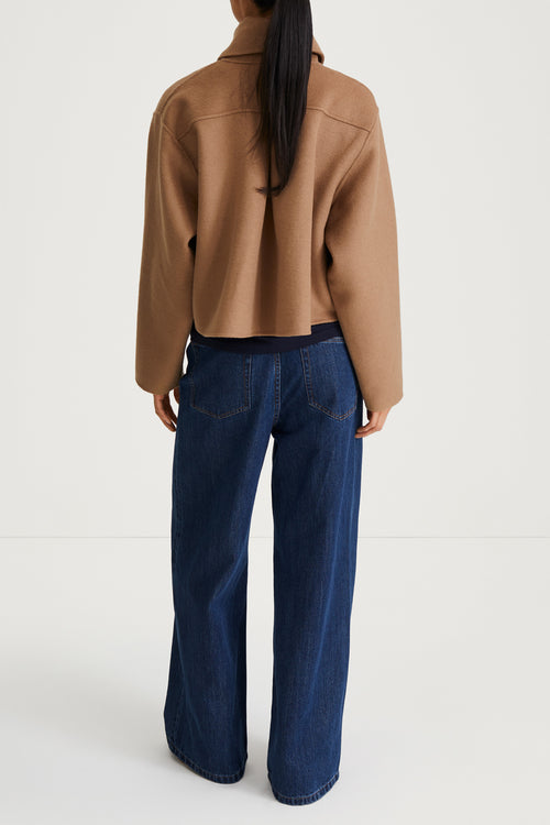 camel jacket wool short stylein teano back