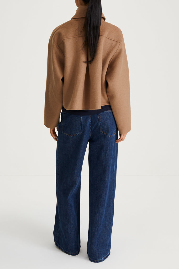 camel jacket wool short stylein teano back