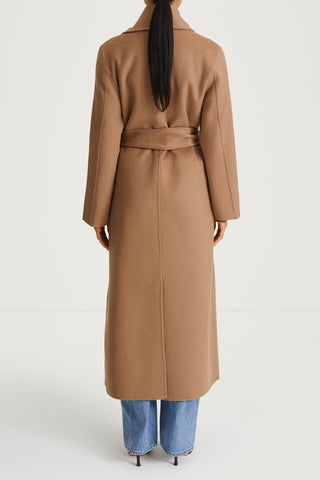camel wool coat long stylein thiene back