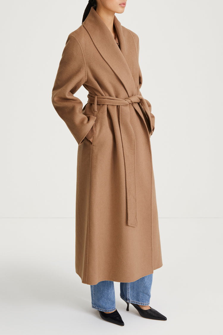 camel wool coat long stylein thiene side