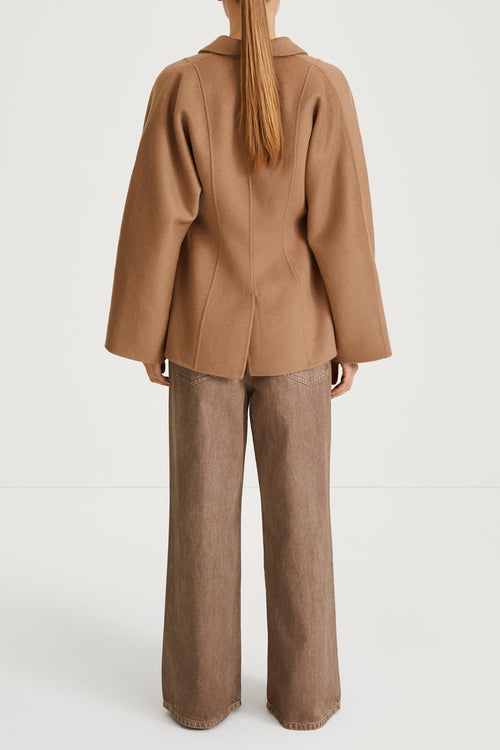 tanaro jacket beige stylein wool blend back