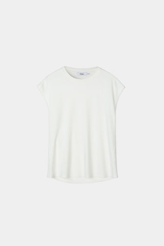 Canale top white sleeveless jersey stylein packshot