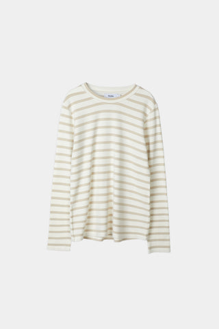 Canvey top jersey longsleeve striped fog white stylein packshot