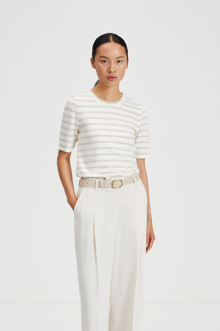 Chambers top jersey t-shirt striped fog white stylein front image