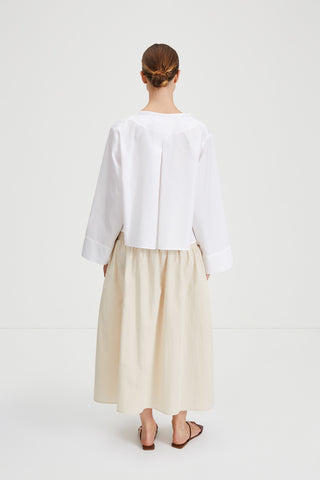 Javeria blouse vneck longsleeve white stylein back image