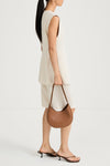 Balina cream crepe vest stylein side model image