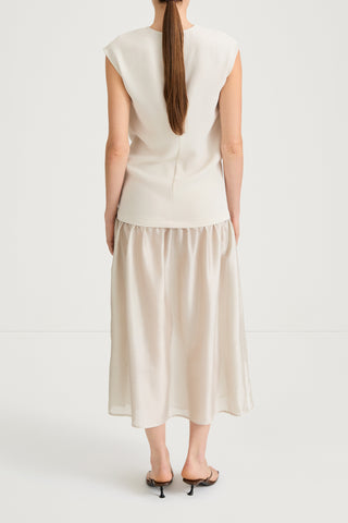 Cream dress sheer stylein barnie back model image