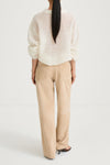 Cream knitted sweater stylein nella back model image
