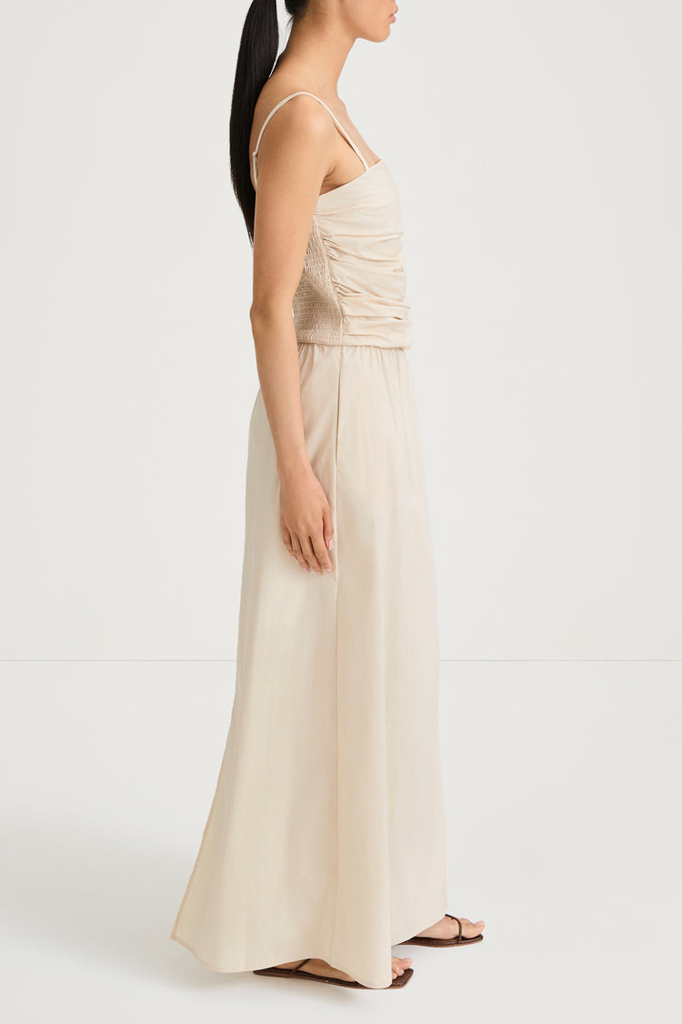 Jamila maxi long dress oyster stylein model image side