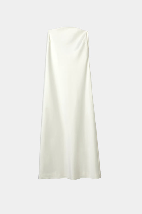 white satin dress Long Stylein blair model image