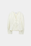 ivory v-neck satin blouse stylein briar packshot