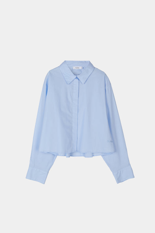 blue cotton cropped shirt stylein janselia packshot