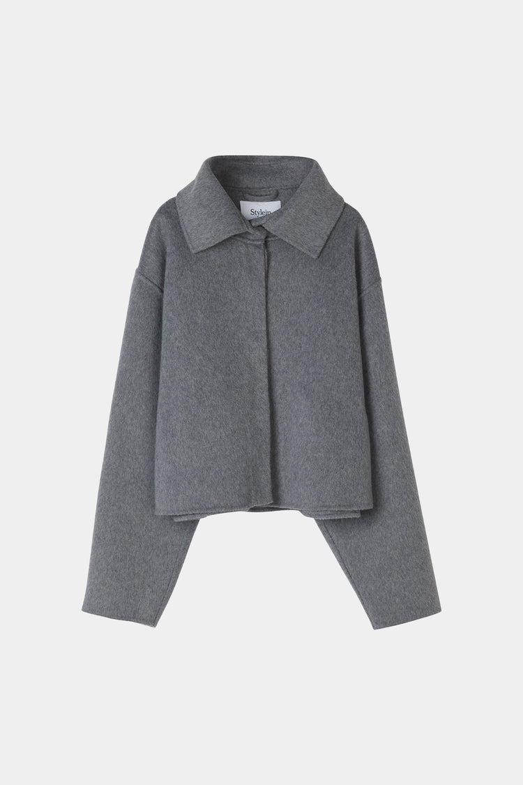 grey jacket short wool stylein teano packshot