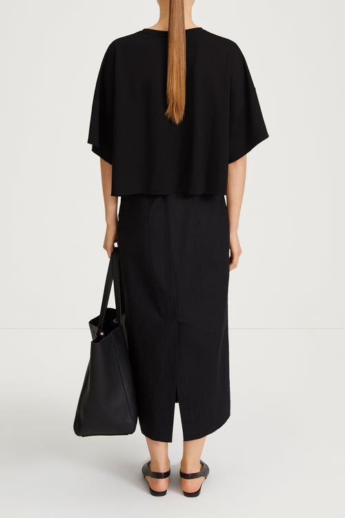 Jimmy tshirt cropped boxy white stylein back image 