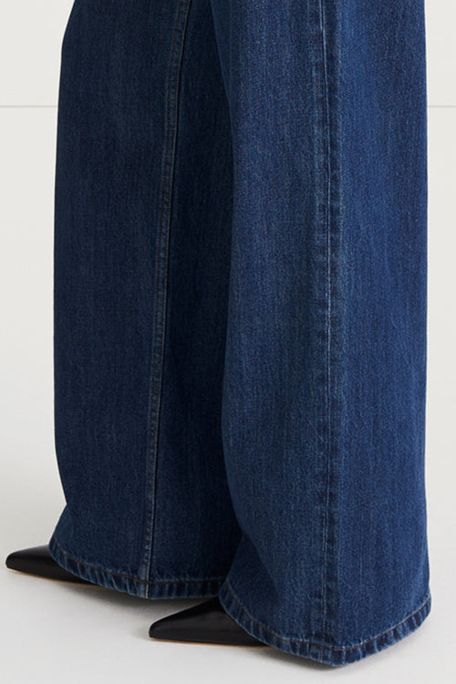 WIDE LEG DENIM - KAYNE DARK VINTAGE BLUE
