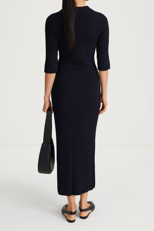 POMEROLA SKIRT - NAVY