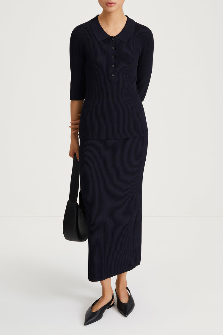 POMEROLA SKIRT - NAVY