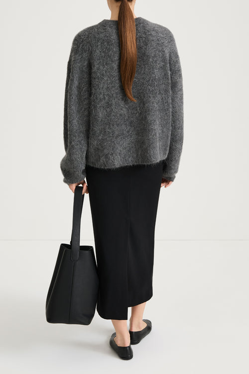 grey alpacka knitted sweater stylein lorena back