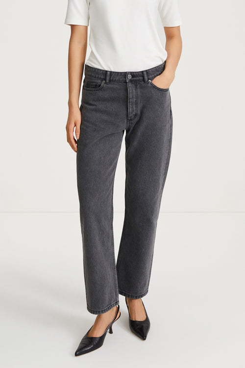 ORIGINAL CROPPED STRAIGHT FIT DENIM - KEN MID GREY