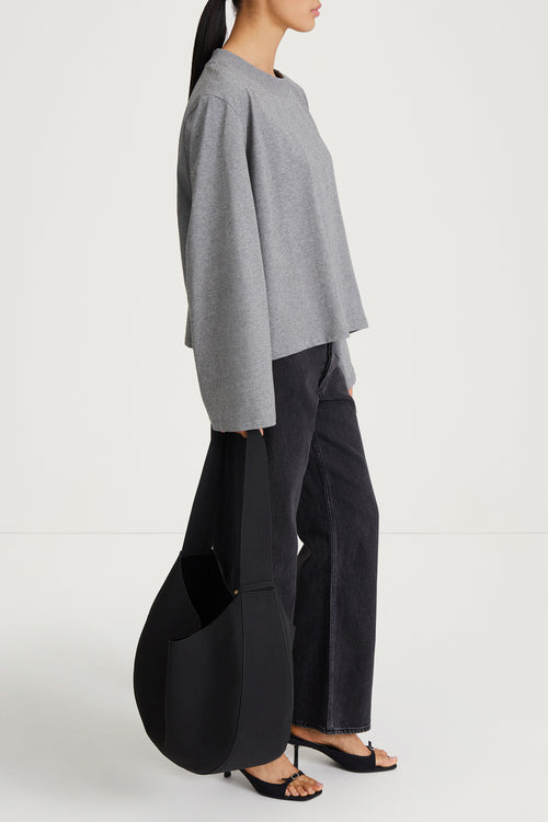 grey melange longsleeve womenswear stylein joyce side