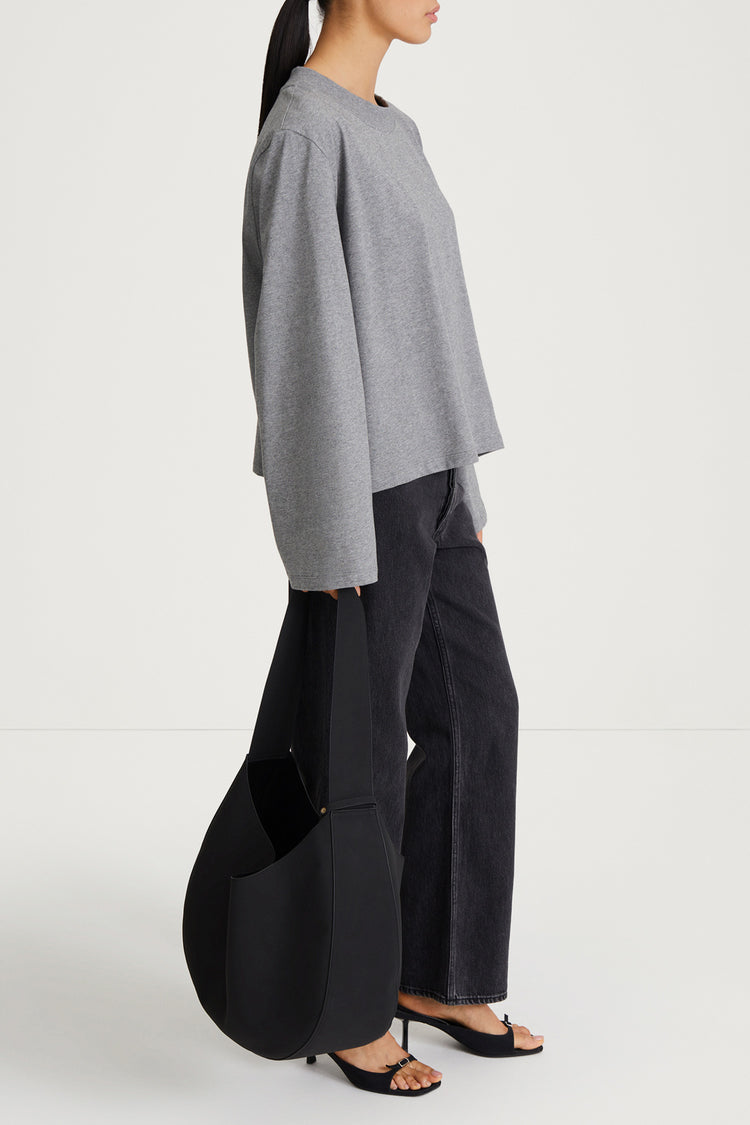 grey melange longsleeve womenswear stylein joyce side