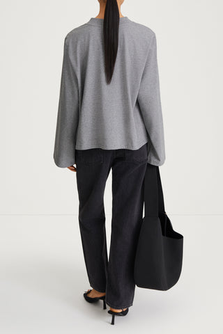 grey melange longsleeve womenswear stylein joyce back