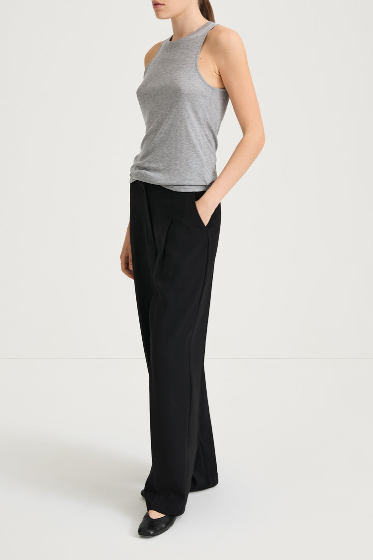 grey slim-fit tank-top stylein nicia side