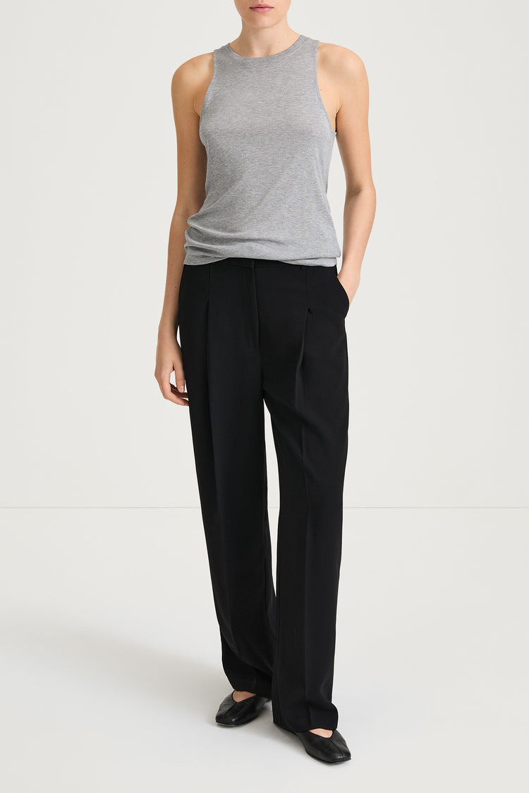 grey slim-fit tank-top stylein nicia front