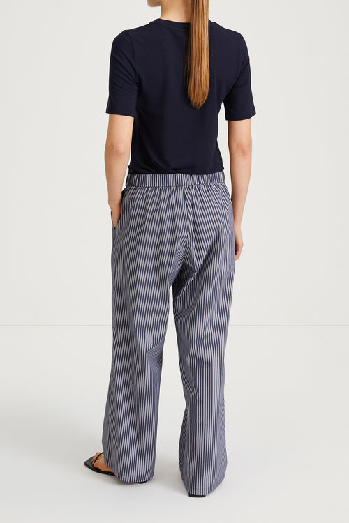 grey striped trousers cotton jessie stylein back