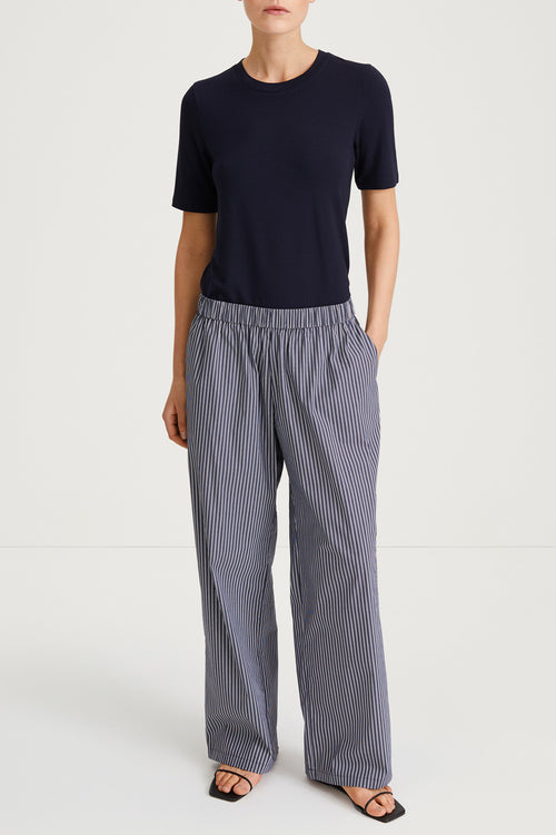 grey striped trousers cotton jessie stylein front