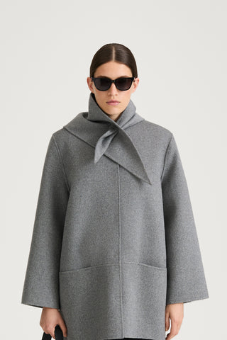 grey triangle wool scarf stylein trinity