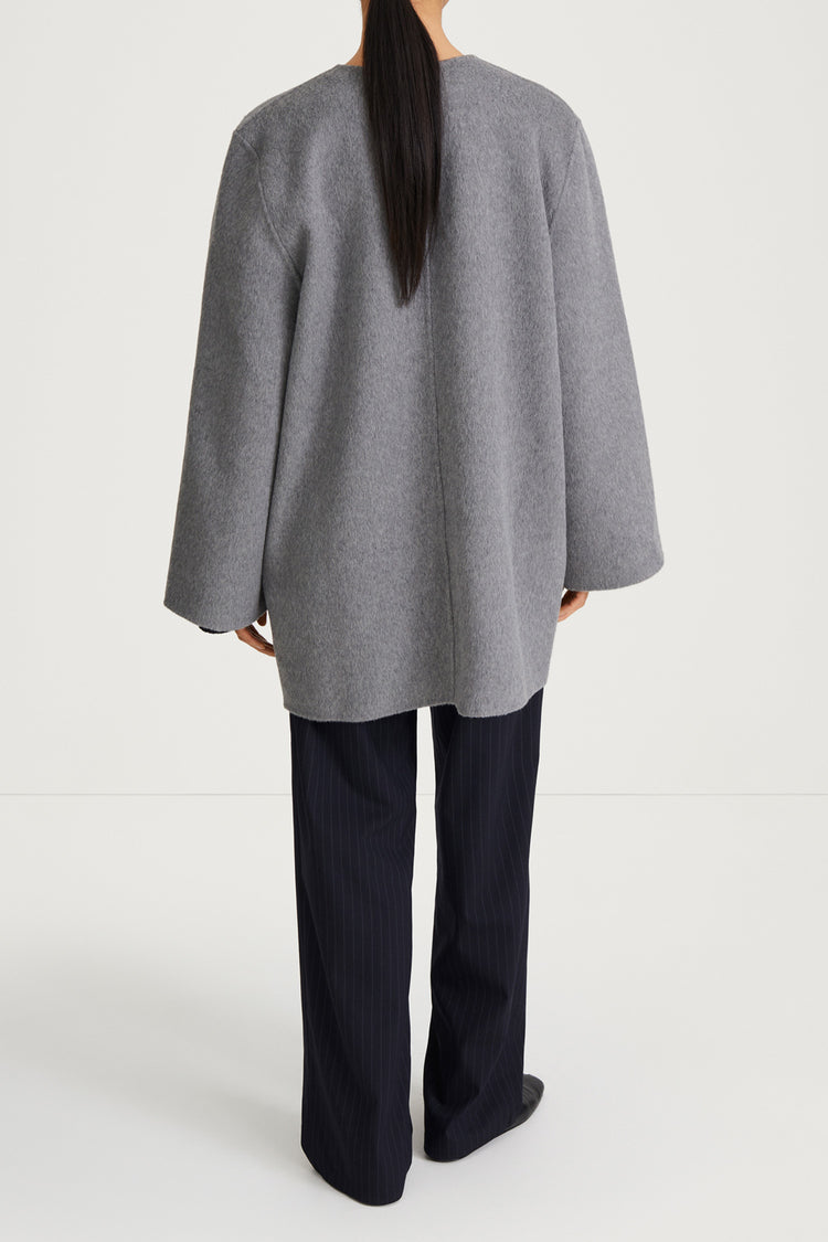 TARA COAT - MID GREY