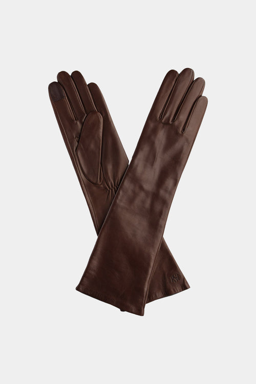 handsome minimalistic scandinavian-timeless classics gloves leather brown long sleve